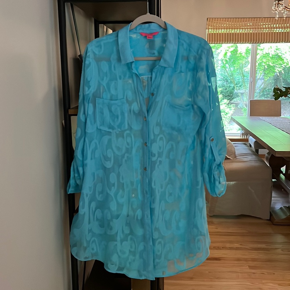 Turquoise Lilly Pulitzer Cover Up